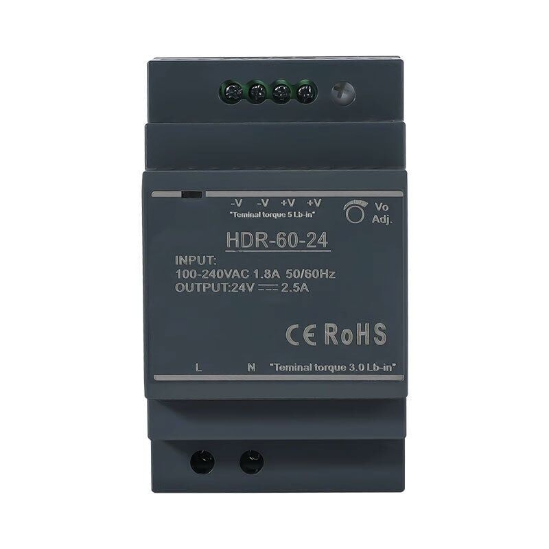 foto del prodotto snq alimentation d coupage de type rail hdr,bloc d alimentation sur rail din ultra fin 3su hdr 60 24,24 v 2.5 a 60 w