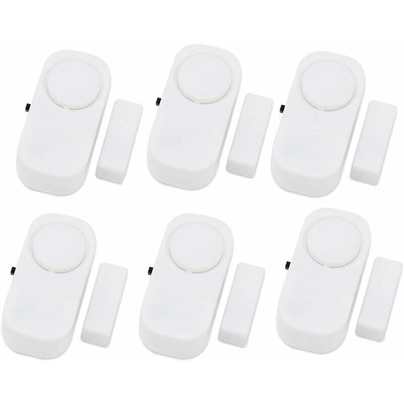 immagine 0 del prodotto snq allarme antifurto wireless per porte e finestre con sirena ad alto volume da 90 db, confezione da 6 per case, auto, capannoni, roulotte, camper
