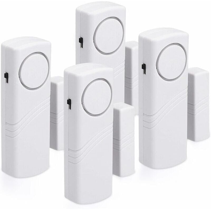 foto del prodotto snq allarme per porte e finestre allarme antifurto wireless lotto 4x sicurezza domestica contro i furti funzionamento magnetico 100 db 