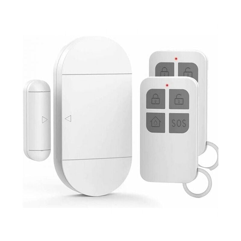 foto del prodotto snq allarme porta, rilevatore di apertura porta con potente sirena da 130 db, allarme magnetico wireless per porte e finestre per porte, finestre e