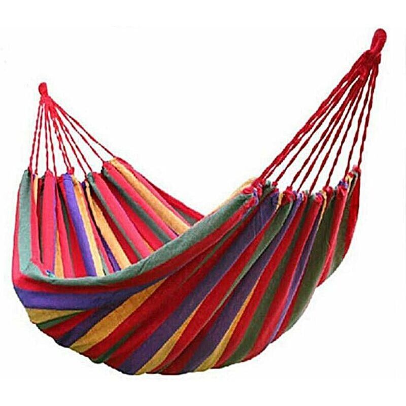 foto del prodotto snq amaca portatile in tessuto di paracadute, in cotone traspirante, da giardino, portatile, da viaggio, campeggio, per doppio carico massimo 300