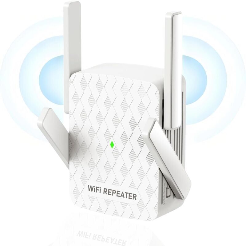 foto del prodotto snq amplificateur wifi le plus rapide en 2024, couverture domestique jusqu 10000 pieds carr s, 35 appareils, r p teur internet sans fil 1200 mbps