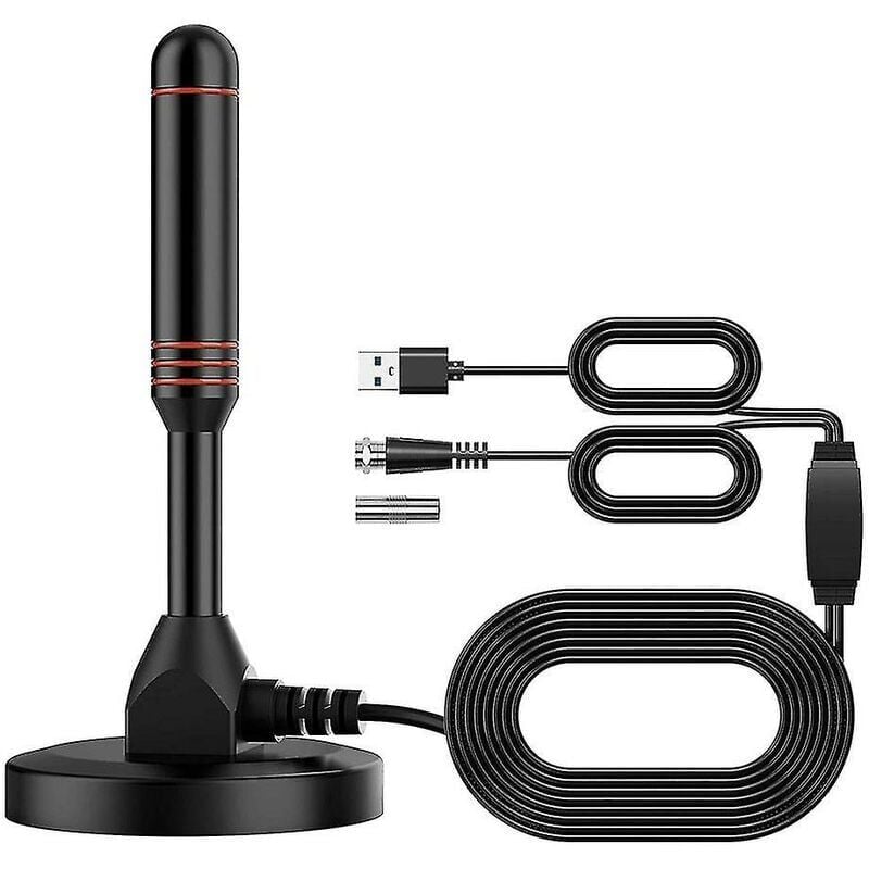 foto del prodotto snq antenna tv digitale hd include base magnetica e cavo coassiale antenna tv antenna tv terrestre per interni o esterni