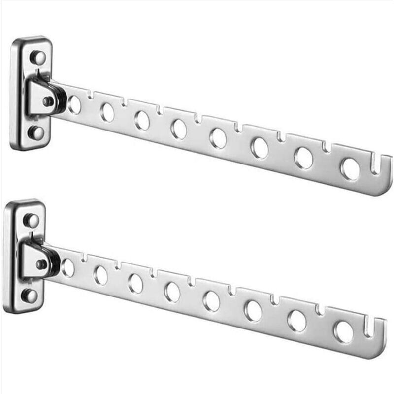 foto del prodotto snq appendiabiti da parete, 2 pezzi in acciaio inox pieghevole stendibiancheria da parete appendiabiti da parete appendiabiti da parete