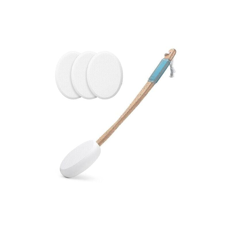 foto del prodotto snq applicatore di lozione per la schiena, dispositivo per applicare la lozione sulla schiena con manico lungo, applicatore idratante per la