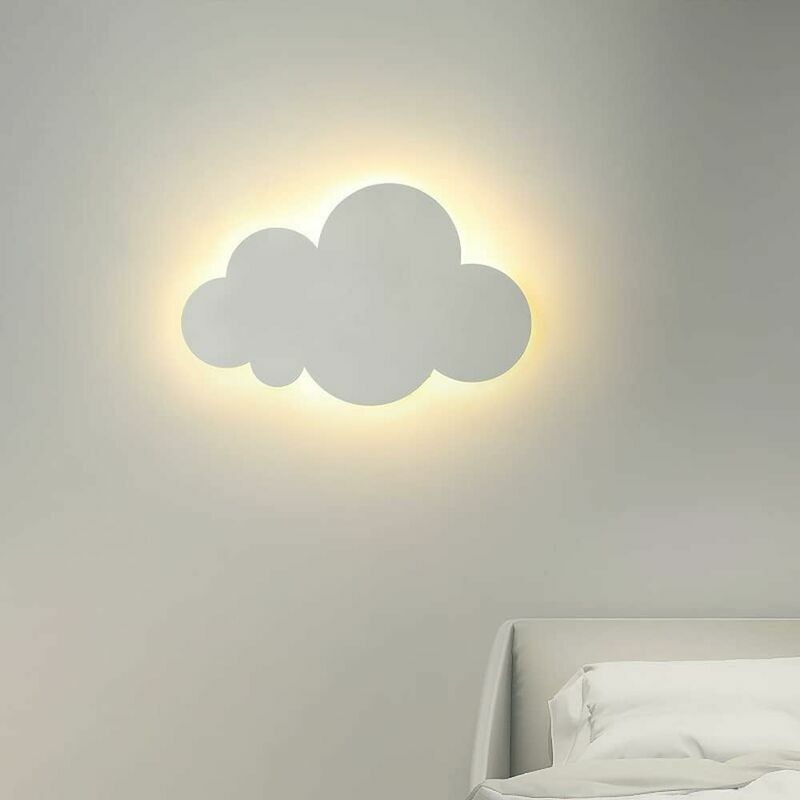 foto del prodotto snq applique moderna per interni paralume in acrilico con led integrati ideale per la cameretta dei bambini bianco 