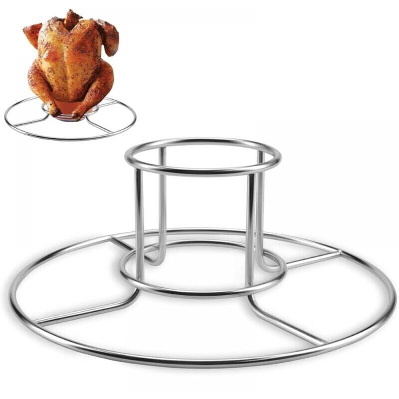 foto del prodotto snq arrostitore per pollo e tacchino per affumicatore e griglia, griglia per pollo in acciaio inox, accessori per barbecue lavabili in lavastoviglie