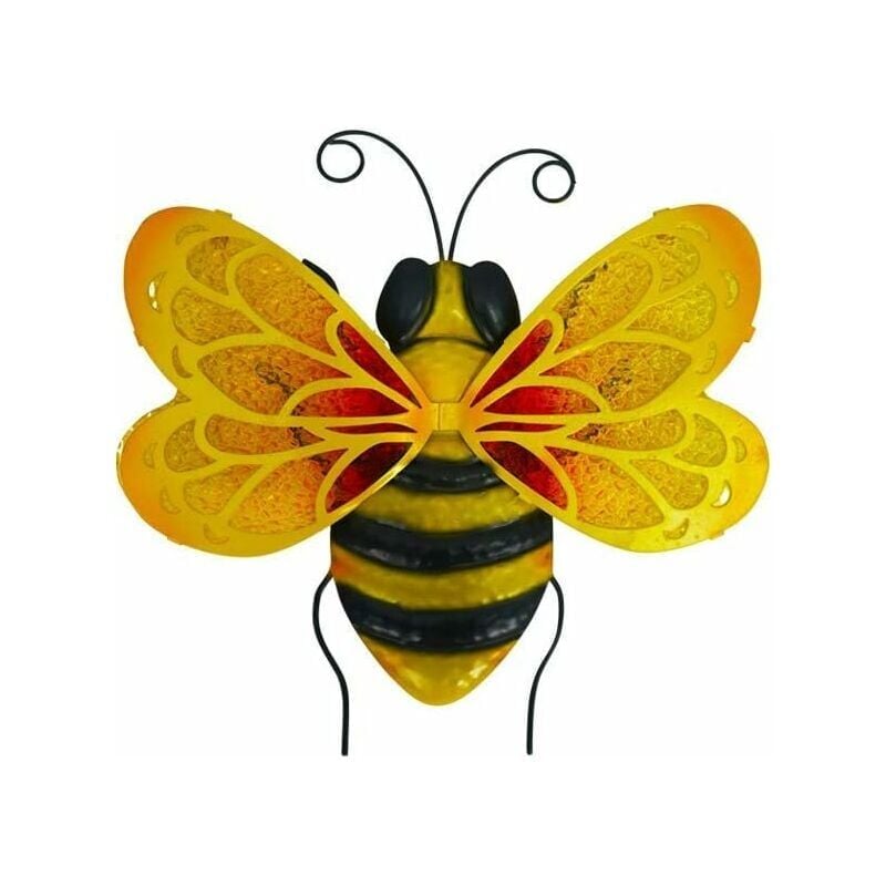 foto del prodotto snq arte murale ape in metallo decorazione murale in metallo e vetro decorazione da appendere per interni per giardino, patio, soggiorno