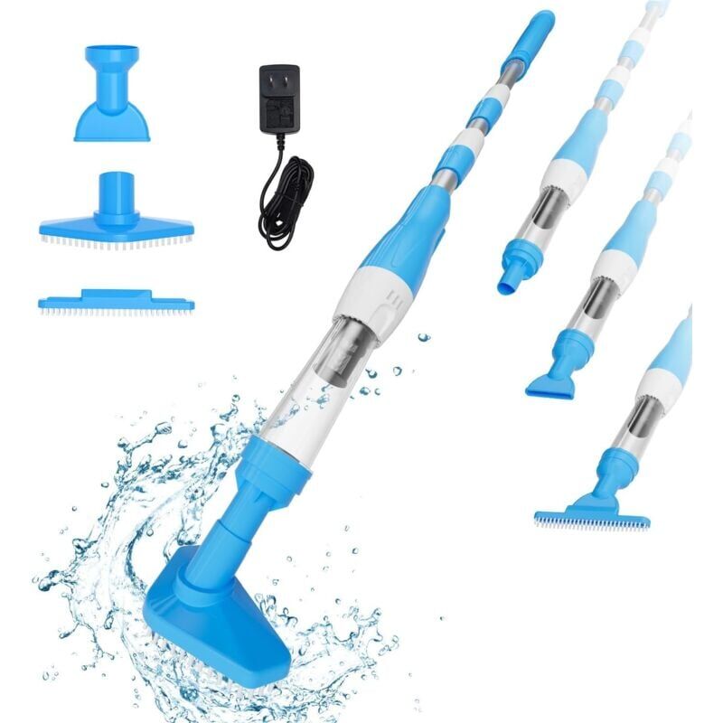 foto del prodotto snq aspirapolvere per piscina senza fili 3 in 1, pulitore per piscina senza fili ricaricabile con funzione spazzola e mocio, aspirapolvere
