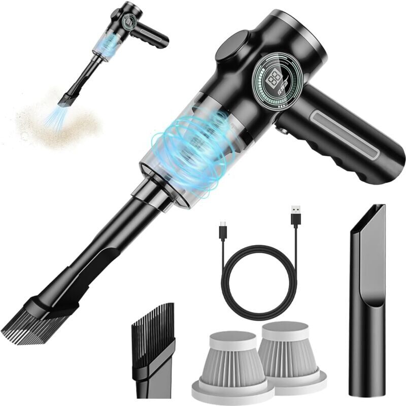 foto del prodotto snq aspirapolvere portatile senza fili , mini aspirapolvere da 290000pa, aspirapolvere per auto 2 in 1, aspirapolvere portatile, aspirapolvere da