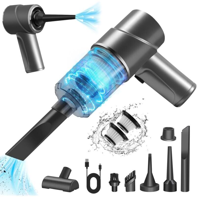 foto del prodotto snq aspirateur voiture sans fil mini aspirateur main 3 en 1 sans fil aspirateur main l ger souffleur et pompe vide avec 2 filtres hepa pour