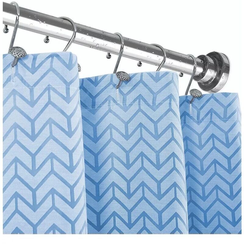 foto del prodotto snq asta per tenda da doccia estensibile da 80 130 cm, set di aste telescopiche in acciaio inox senza fori per bagno, guardaroba, porta, cucina