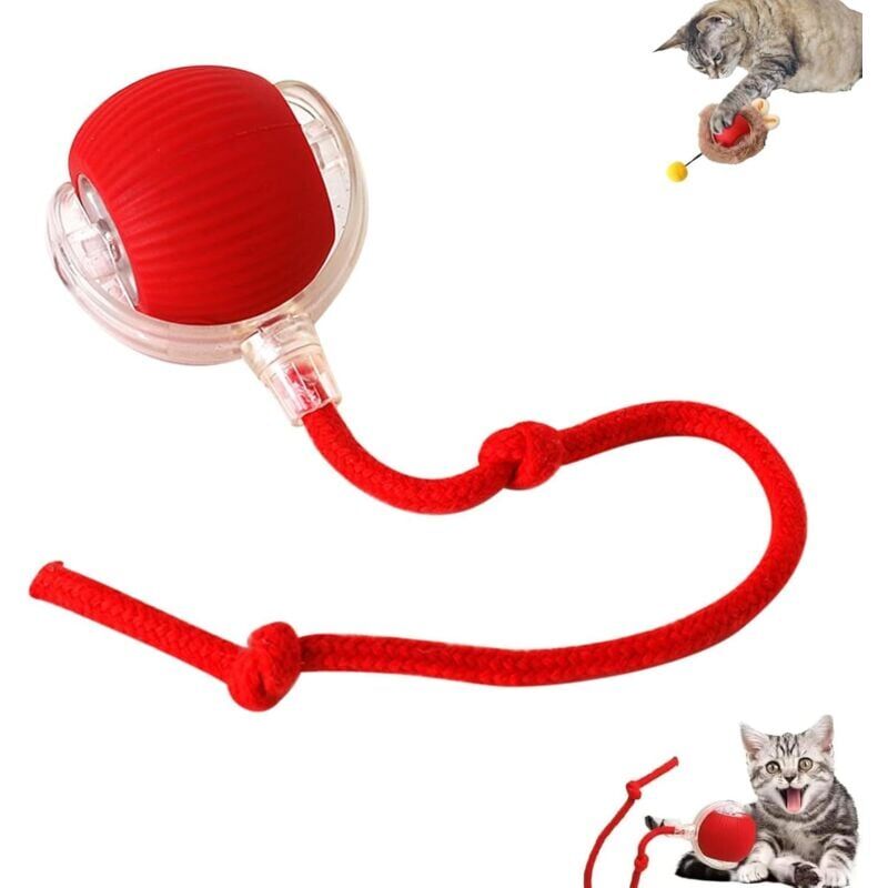 foto del prodotto snq balle interactive pour chat jouet lectrique pour chat rechargeable par usb 3 modes de travail 3 modes de fonctionnement 360 pour