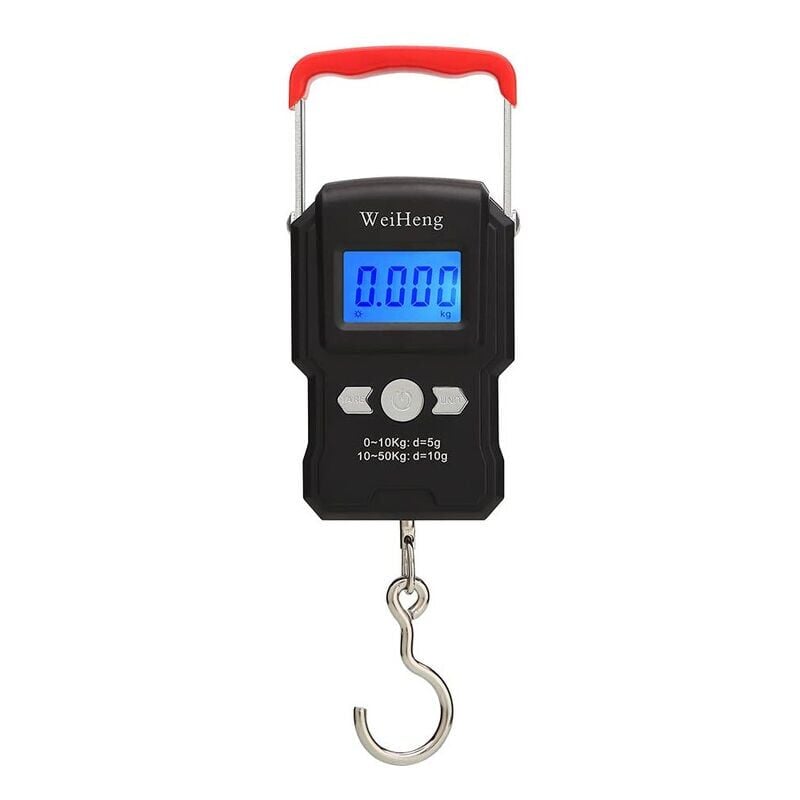 foto del prodotto snq bilancia a gancio sospesa, bilancia per bagagli a doppia precisione, bilancia per valigie con retroilluminazione lcd, 50 kg 5 g keyoung,