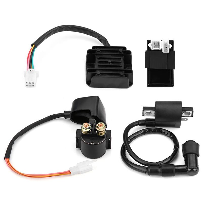 foto del prodotto snq bobina cdi, raddrizzatore, regolatore, solenoide per 150cc, 250cc, pit quad, dirt bike, atv, buggy e altri pezzi di ricambio per auto