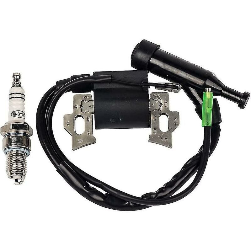 foto del prodotto snq bobina di accensione con candela, adatta per honda gx110 gx120 gx140 gx160 gx200 5,5 cv 6,5 cv tosaerba motore generatore