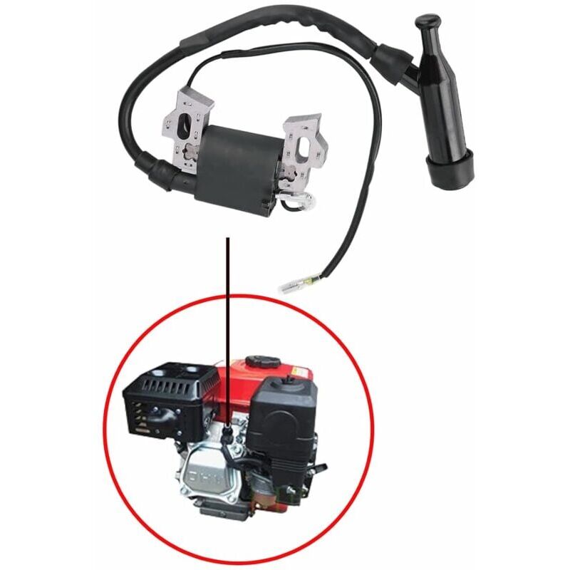 foto del prodotto snq bobina di accensione , parti del generatore per generatore a benzina 168f 170f 2kw 3kw, bobina di accensione di ricambio con candela, bobina di