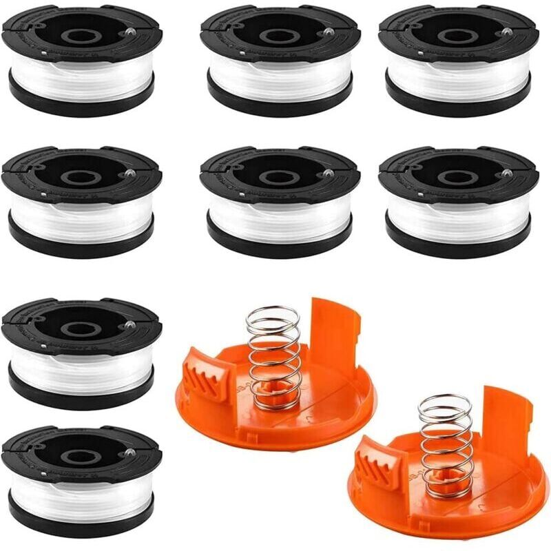 immagine 0 del prodotto snq bobina di filo di cutter per tosaerba black and decker, bobina compatibile con black and decker af 100, 8 bobine di filo di cutter con 2