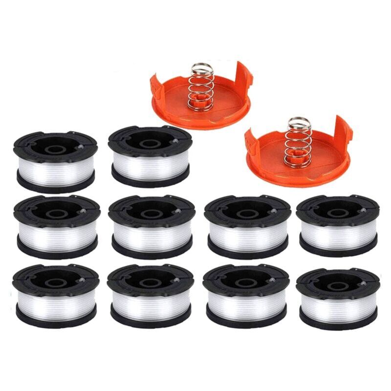 foto del prodotto snq bobina per decespugliatore black decker, bobina da 0,2 cm 10 fili, 2 cappucci, 2 molle 