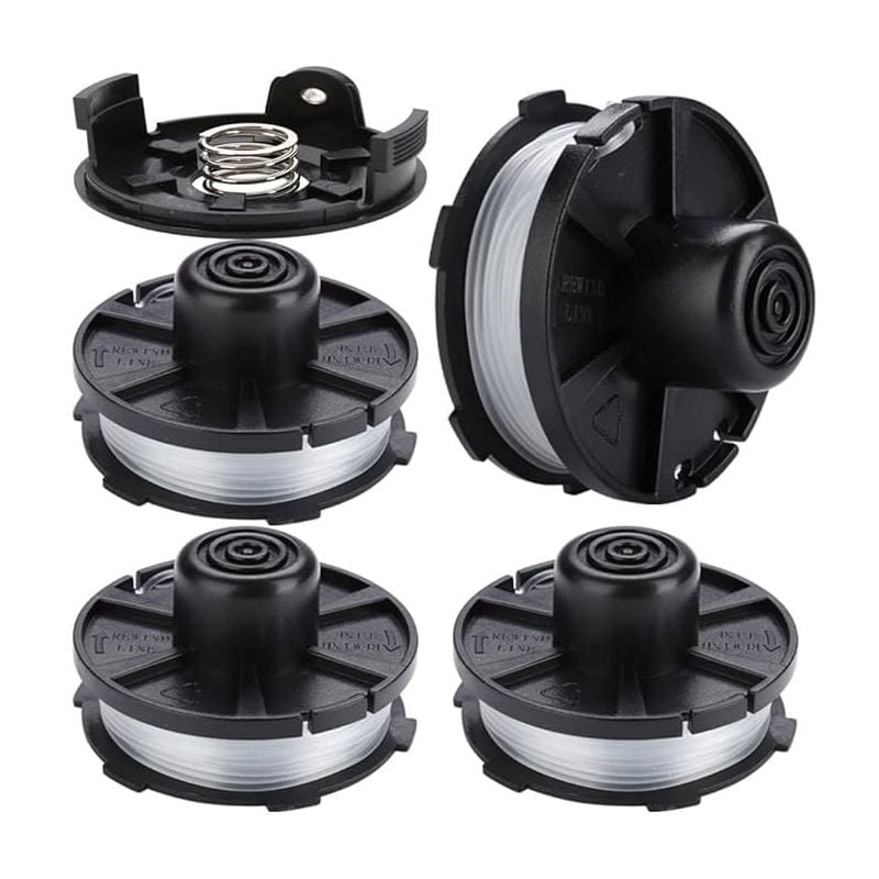 foto del prodotto snq bobine di ricambio mufushan per tosaerba, accessori per dur181, dur141, dur180z, dur181z 4 bobine 1 coperchio 1 molla 
