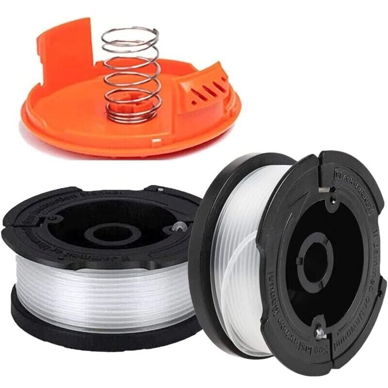 foto del prodotto snq bobine fil nylon pezzi di ricambio coupe bordure black et decker a6481 a6485 af 100 lunghezza del filo 9.1m diam tre 1.65mm black decker