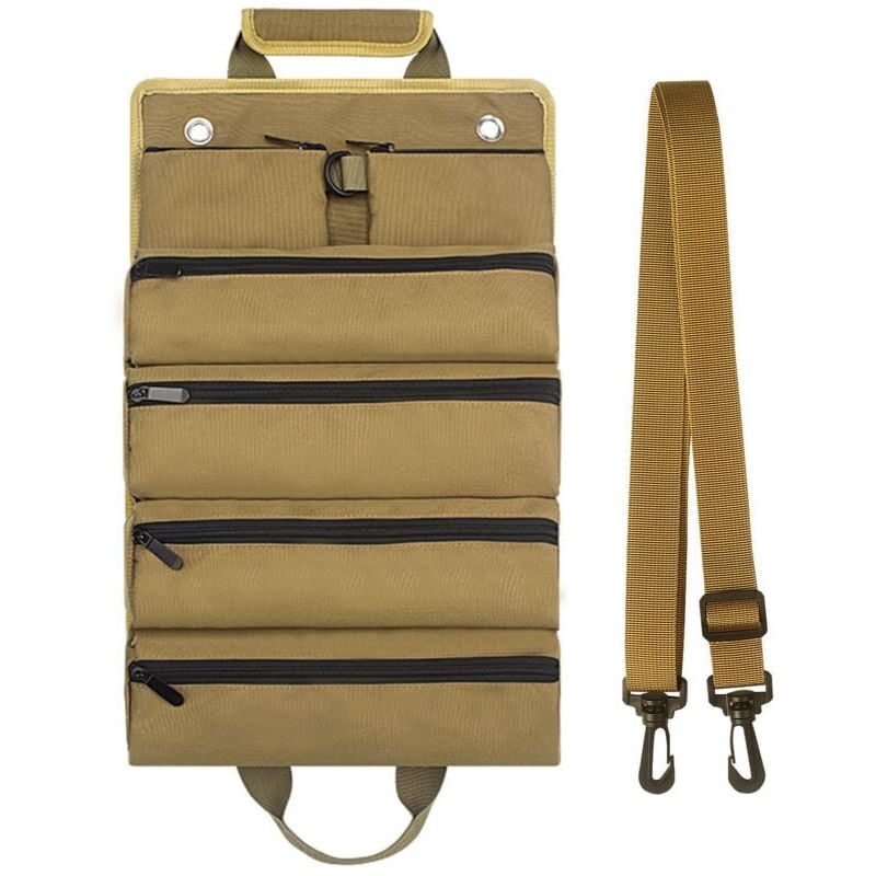 foto del prodotto snq borsa arrotolabile fuori dall acqua per uomo donna, organizer per utensili con ruote resistente e impermeabile, tracolla multifunzionale, borsa