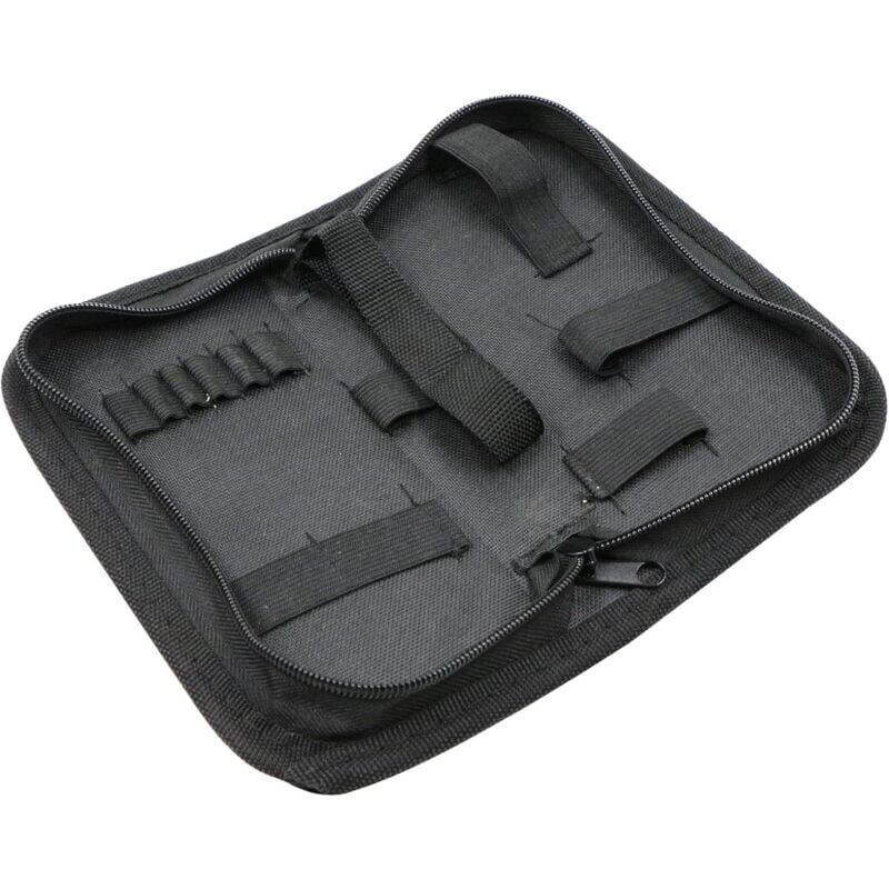foto del prodotto snq borsa portautensili in tessuto oxford impermeabile e resistente, per elettricisti, carpentieri, meccanici, riparazione orologi, rotolo con