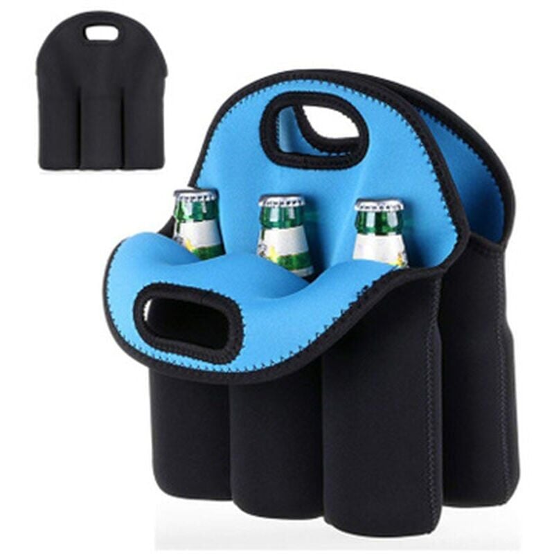 foto del prodotto snq borsa termica per bottiglie neoprene per 6 bottiglie per birre, biberon, lattine, bevande