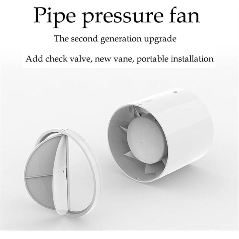 foto del prodotto snq bouche vmc 7 lames conduit ventilateur, 12w 80 sdb abs plastique nergie conomie