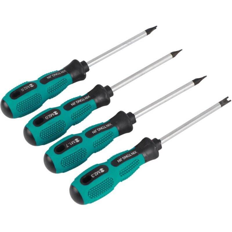 foto del prodotto snq cacciavite magnetico a forcella crv tipo u, utensile manuale multifunzionale, set di 4 cacciaviti