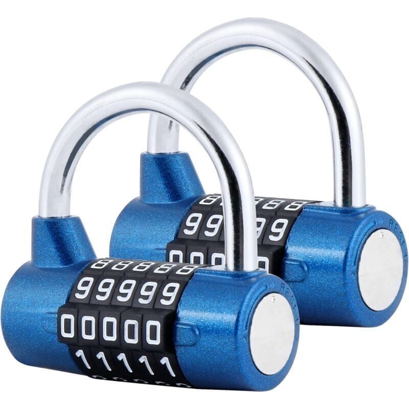 foto del prodotto snq cadenas combinaison 5 chiffres, cadenas de gymnastique 2 pi ces, serrure combinaison r initialisable, adapt aux casiers, bo tes 
