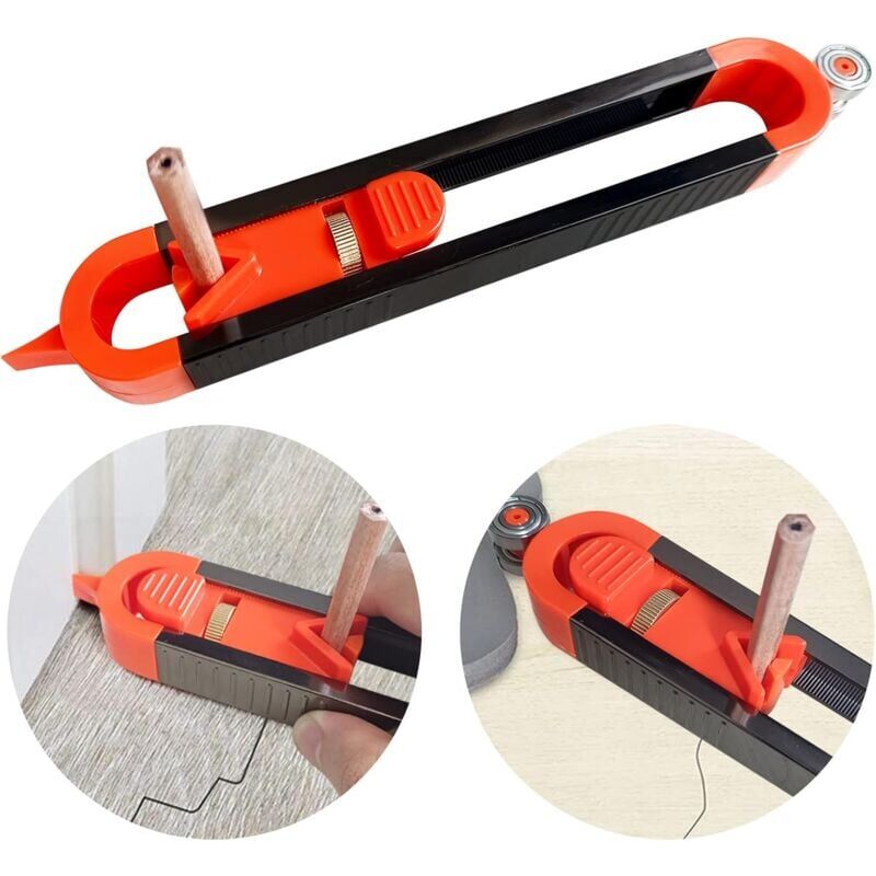 foto del prodotto snq calibro di contorno con blocco, strumento di profilo, righello di misurazione per lavorazione del legno, strumenti di calibro per duplicatore