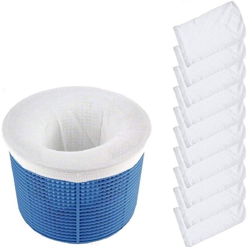foto del prodotto snq calzini per skimmer da piscina, 10 pezzi calzini per skimmer da piscina per filtri, cestini e skimmer, resistenti e universali