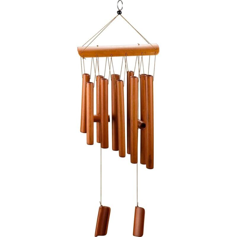 foto del prodotto snq campanello a vento in bamb campanello a vento in legno campanello a vento in bamb per esterni per interni ed esterni giardino patio e