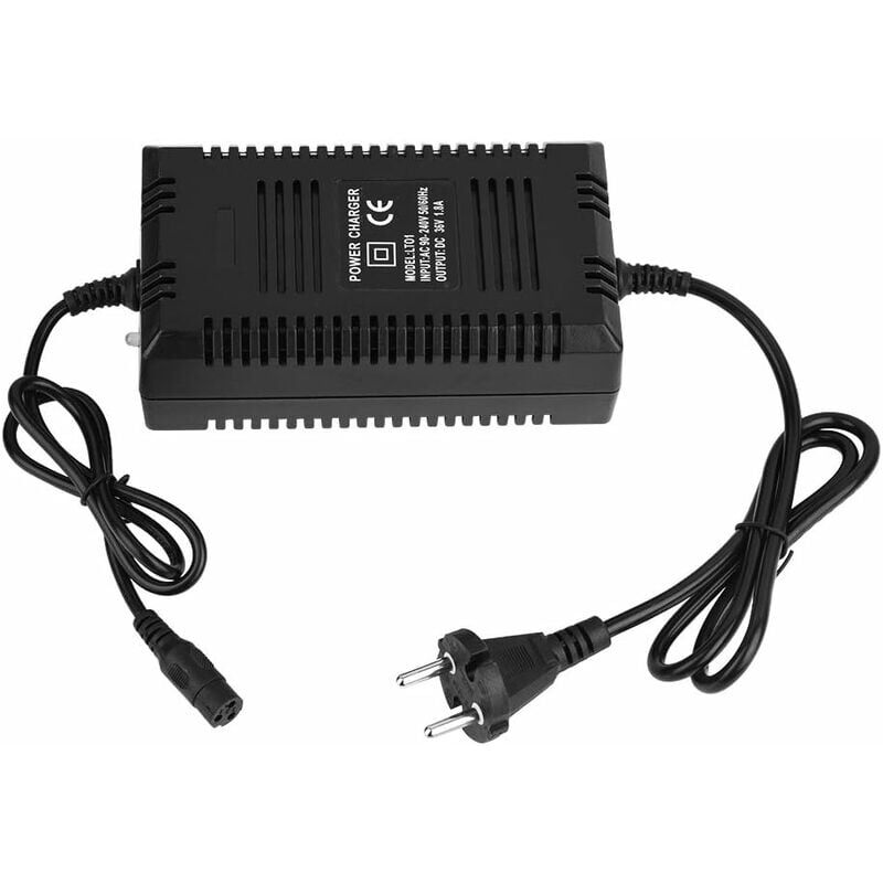 foto del prodotto snq caricabatterie al piombo sigillato 36v 1.8a uscita con indicatore di carica per scooter elettrico ebike spina ue