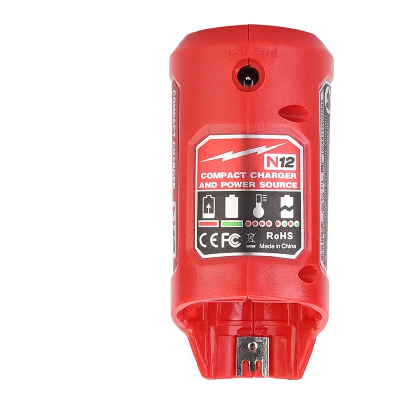 foto del prodotto snq caricabatterie e alimentatore usb portatile adatto per milwaukee 1201 m12, 10x6,3x5 cm