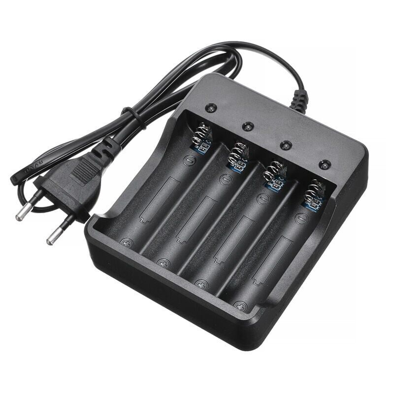 foto del prodotto snq caricabatterie rapido per batterie aa, aaa. adatto per batterie 10440, 14500, 17670, 18650, 18700.