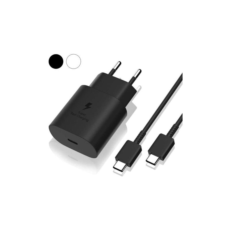 foto del prodotto snq caricabatterie rapido samsung 25w, porta usb tipo c cavo caricabatterie ultra rapido samsung compatibile con samsung galaxy s22 plus s22