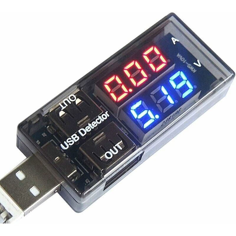 foto del prodotto snq caricabatterie usb dottore corrente tensione batteria carica rilevatore voltmetro amperometro multimetro tester usb pannello di alimentazione