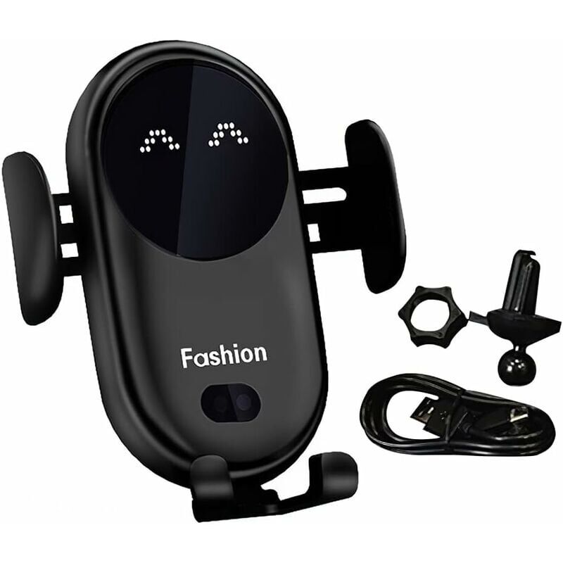 foto del prodotto snq caricabatterie wireless per auto, caricabatteria automatico per auto con rotazione a 360 , clip per caricabatterie per auto per iphone samsung