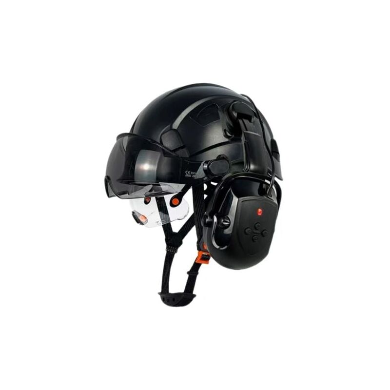 foto del prodotto snq casque de s curit avec visi re bluetooth oreille muffs snr 26db hard hat avec visi res mont oreille muff hardhats vented ansi casquette