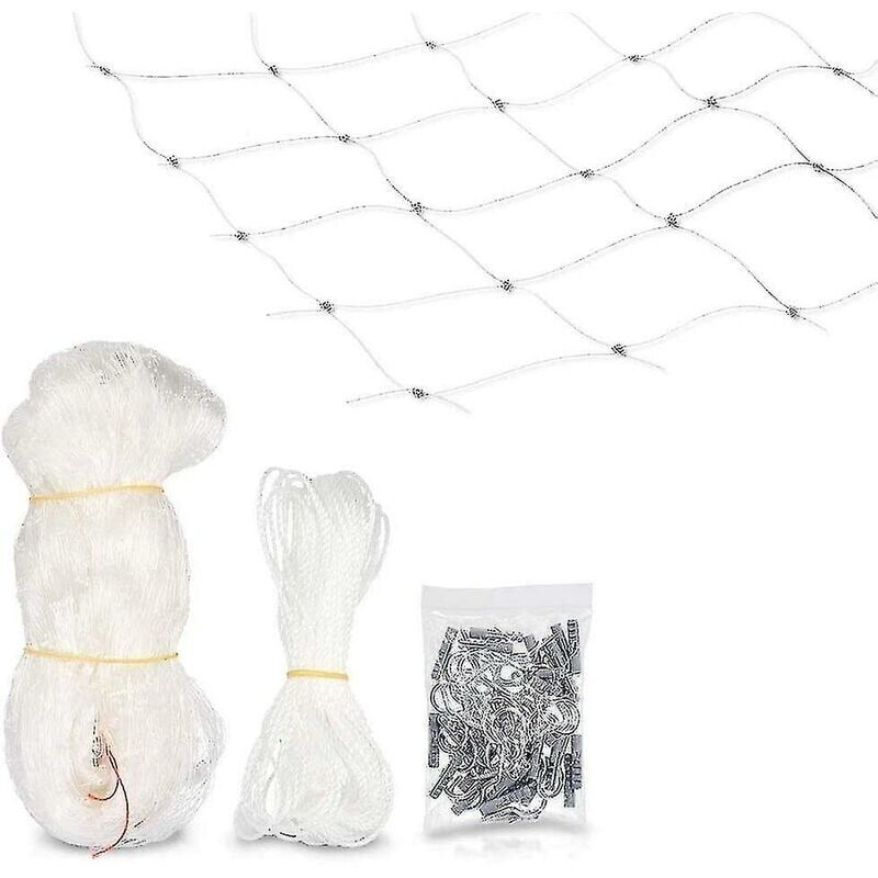 foto del prodotto snq cat safety net rete di protezione trasparente per balconi rete anti fuga per finestre e terrazze nessuna perforazione 1 pz, bianco 