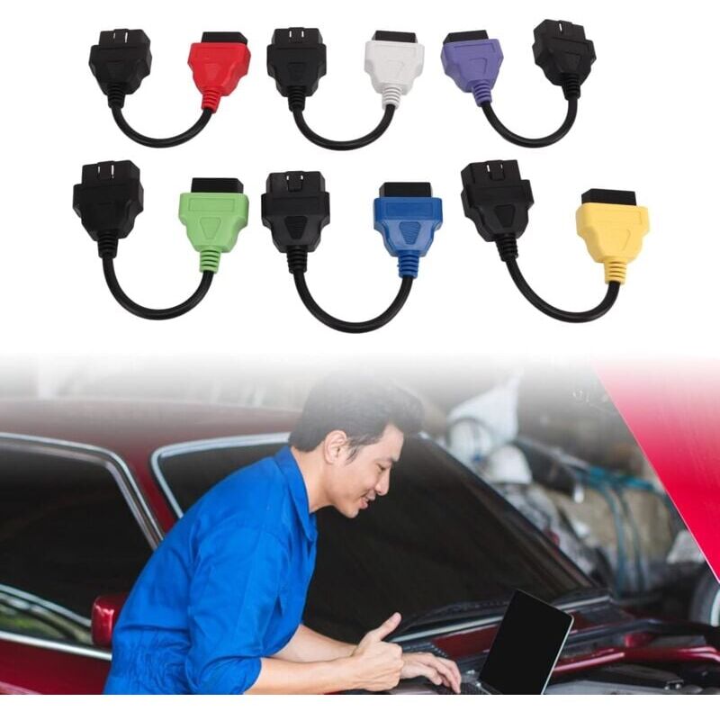 foto del prodotto snq cavo adattatore obd2 multiecuscan da 6 pezzi per la sostituzione dello strumento diagnostico ecu
