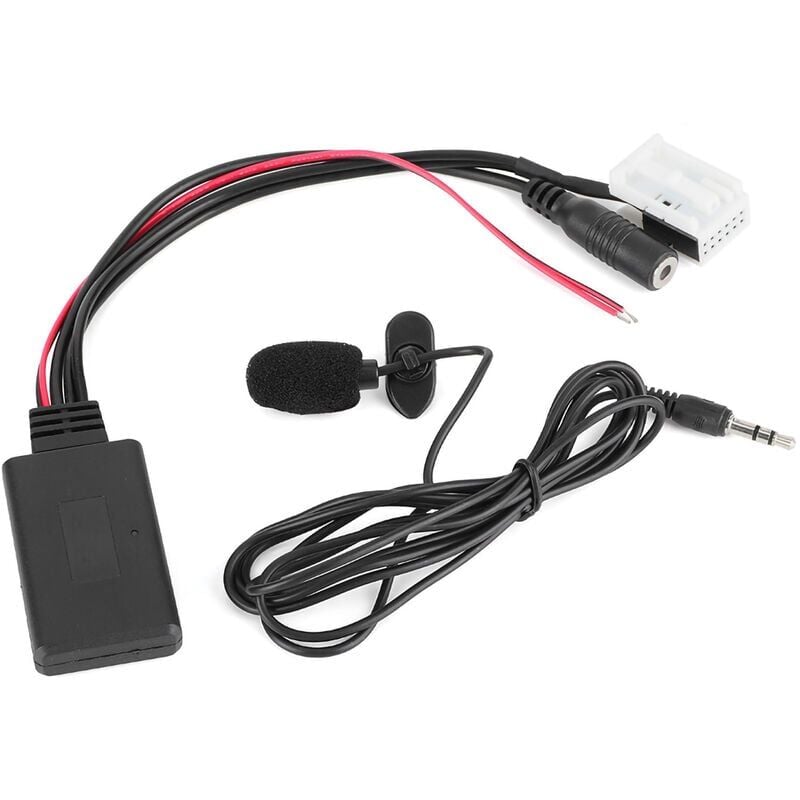 foto del prodotto snq cavo audio bluetooth 12 pin, adattatore per cavo aux stereo per auto con microfono adatto per c2 c3 c4 c5 c6 c8 berlingo