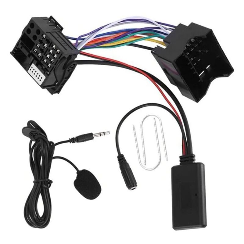 foto del prodotto snq cavo aux bluetooth 5.0 per auto, microfono, adattatore vivavoce per telefono cellulare, per chiamate gratuite, per peugeot citroen c2 c5 rd4,