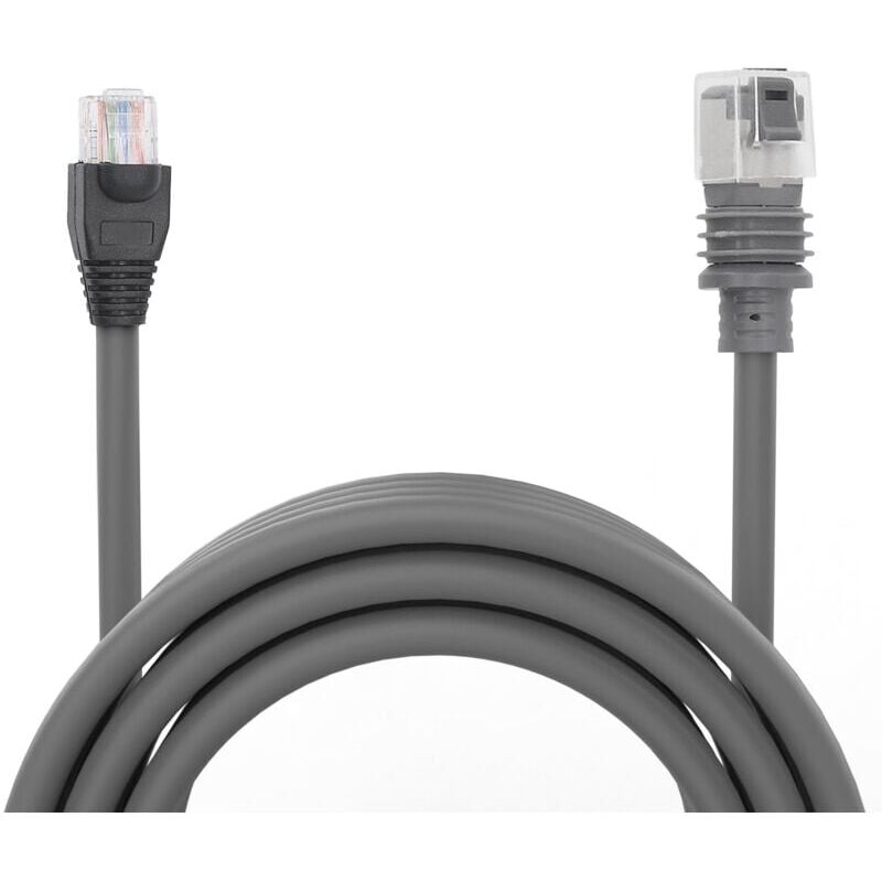 foto del prodotto snq cavo ethernet satellitare , cavo di ricambio portatile rettangolare impermeabile per mini satellite rettangolare grigio 2 m 7 piedi 