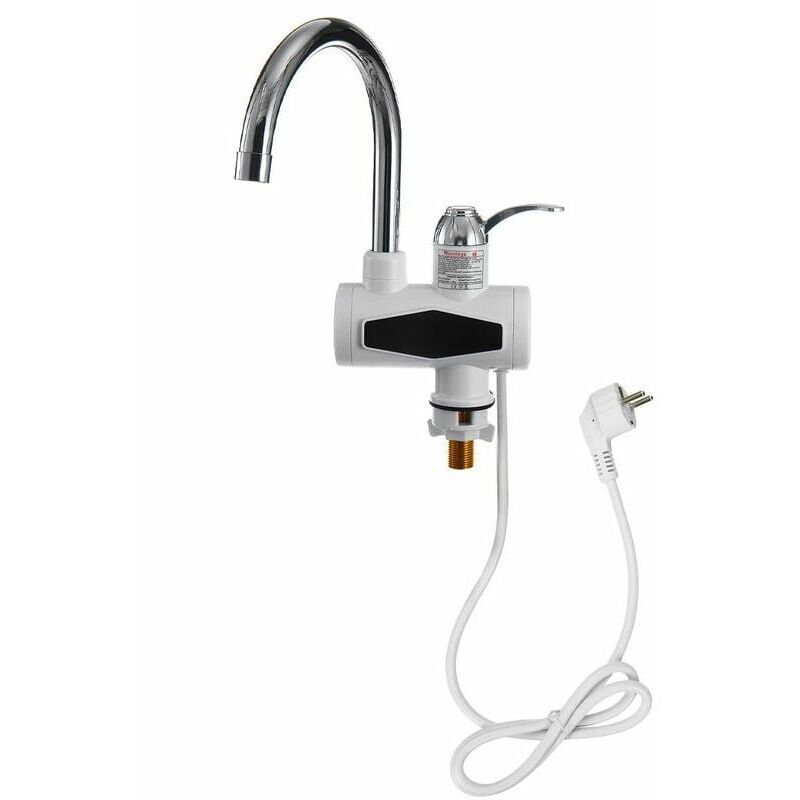 foto del prodotto snq ccykxa miscelatore per lavabo miscelatore da cucina scaldabagno elettrico istantaneo display a led spina ue