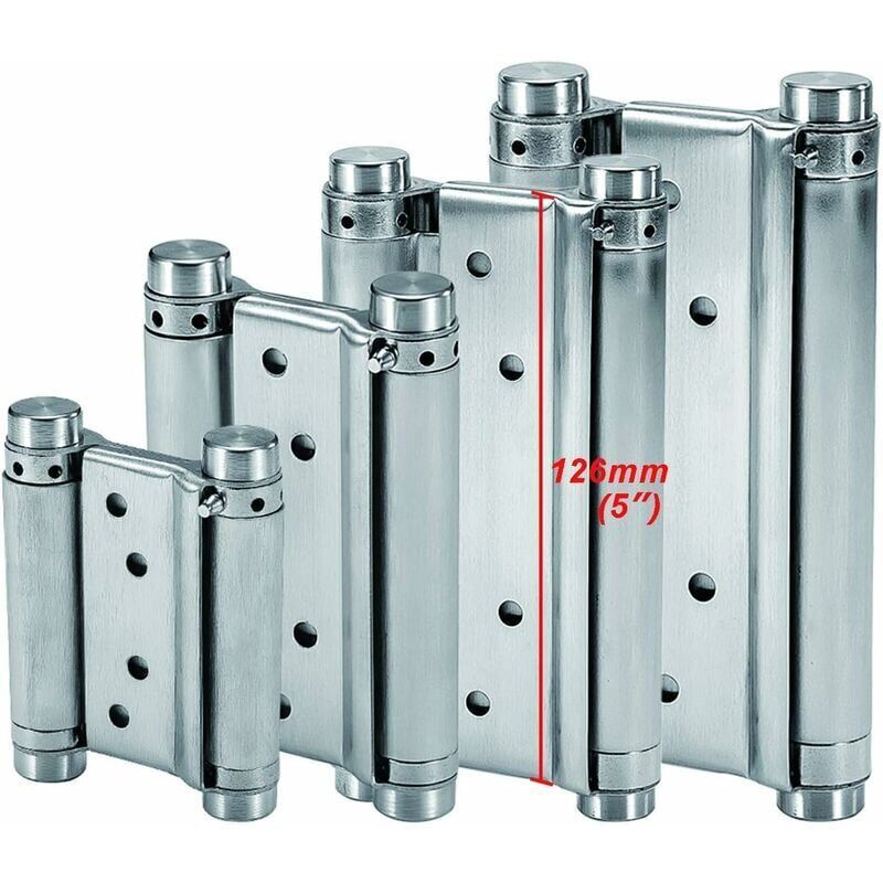 foto del prodotto snq cerniere a molla a doppia azione in acciaio inossidabile da 126 mm per porte a battente cerniera a chiusura automatica per bancone di saloon,