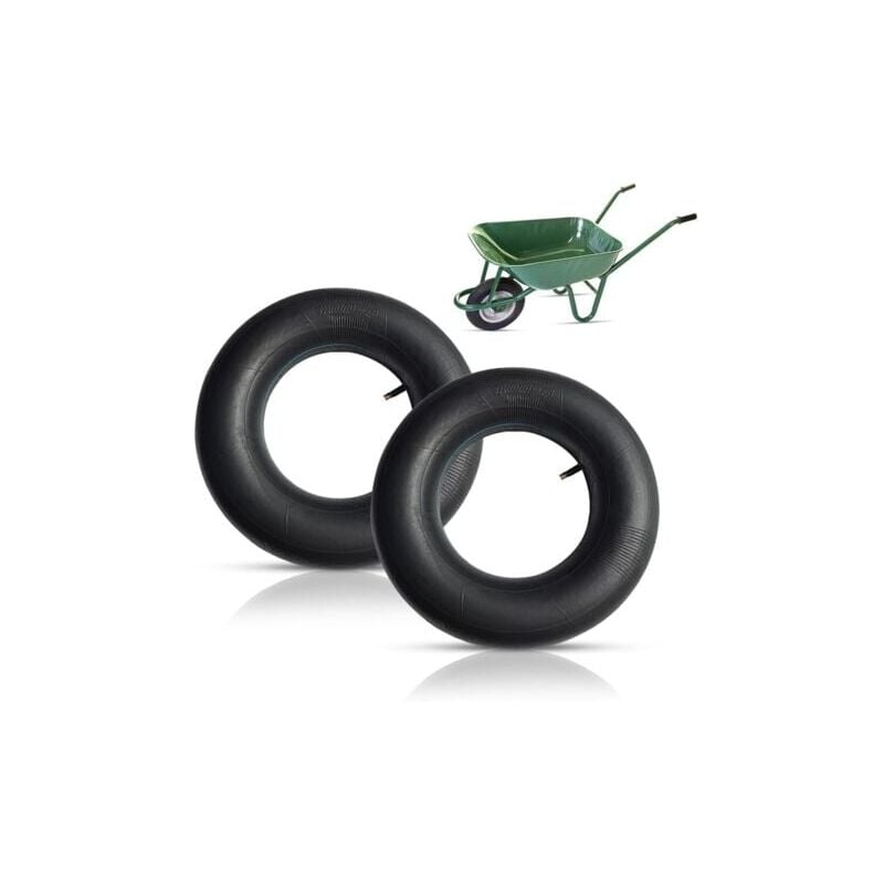 foto del prodotto snq - chambre à air brouette, 2 pièces chambres à air de brouette 4,80/4,00-8, pour chariot à main, chariot de transport, chariot de jardin, tondeuse