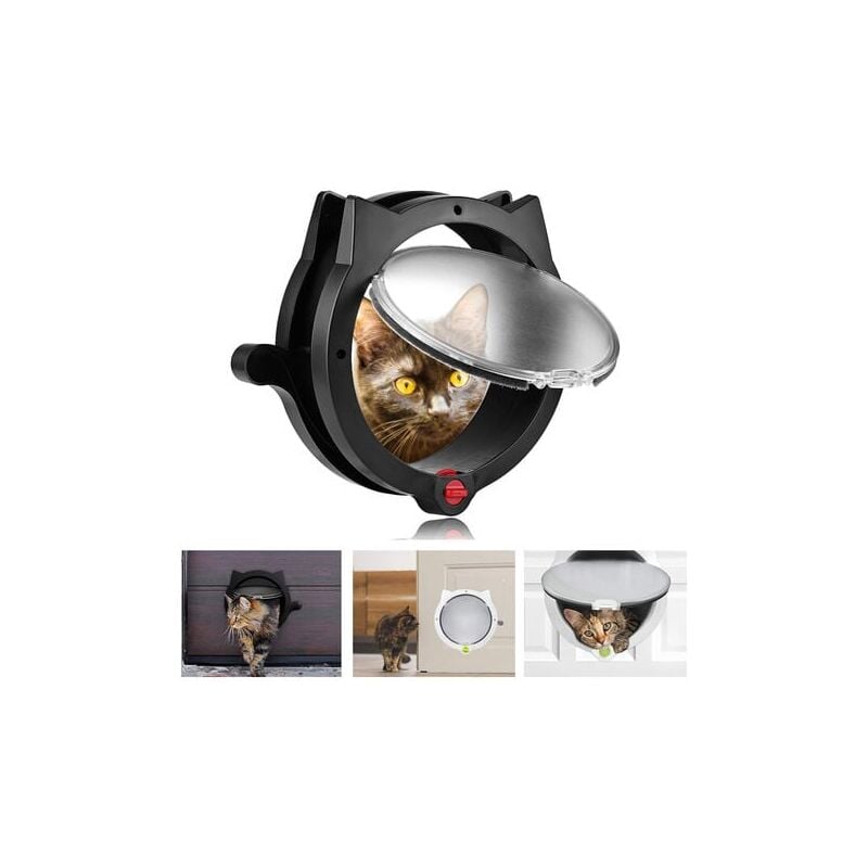 foto del prodotto snq chati re pour animaux verrouillage 4 voies, design unique, facile installer noir